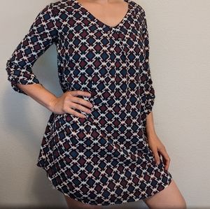 Lush 3/4 Sleeve Print Dress